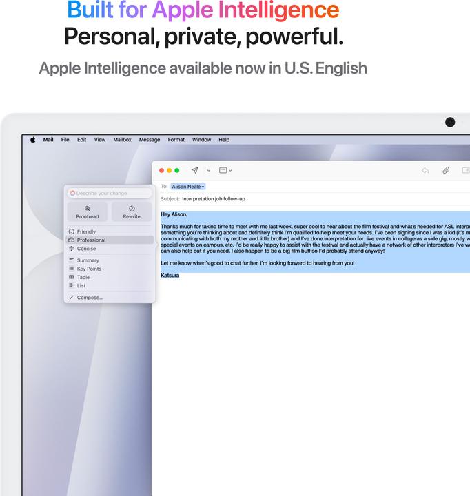 Produktbild Apple iMac 2024 (M4, 16 GB, 256 GB, Apple M4 10-Core)