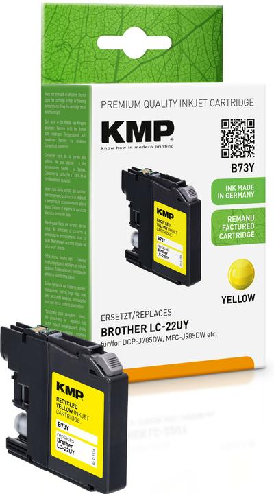 Actual product image KMP Tinte replaces LC22UY (Y)