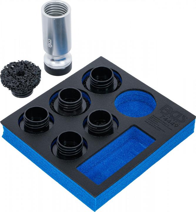 Actual product image BGS - Werkstattwageneinlage 1/6: Radnabenschleifer-Satz, f. Stehbolzen u. Radmutternbolzen, 7-tlg.