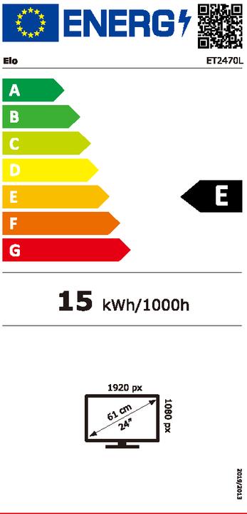 Energie-Label ēlo ET2470L-2UWA-0-BL-G 24IN LCD (1920 x 1080 Pixel, 24")