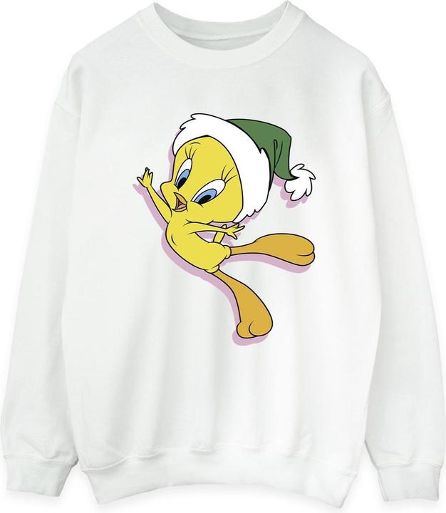 Actual product image Looney Tunes Womens/Ladies Tweety Christmas Hat Sweatshirt (XXL)