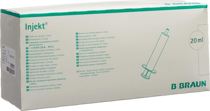 Actual product image Braun Medical Inject Syringe 20 ml Luer-Lock, 100 pieces