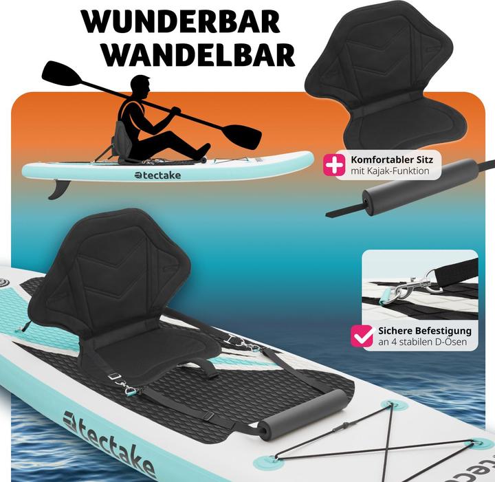 Immagine prodotto tectake Set tavola stand-up paddle Zenon,2 in1 gonfiabile, completo