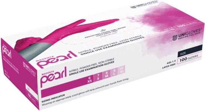 Produktbild Unigloves Magenta Pearl Nitrilhandschuhe Grösse M (M)