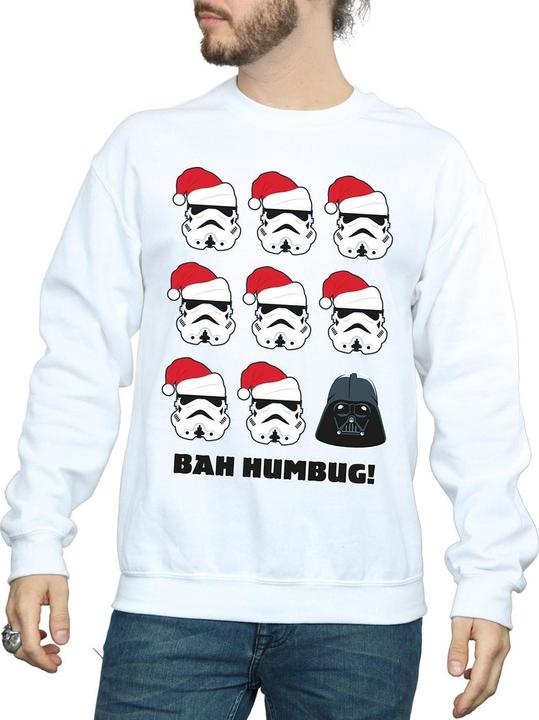 Actual product image Star Wars Mens Christmas Humbug Sweatshirt (L)
