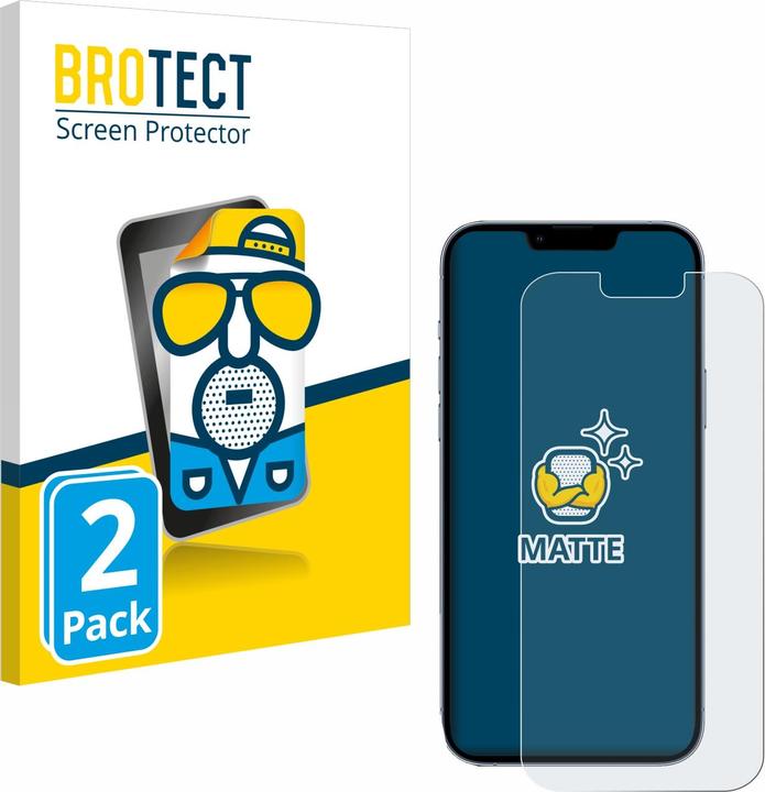 BROTECT Anti-glare screen protector matt (2 Piece, Apple iPhone 13 Pro Max)
