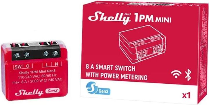 Produktbild Shelly 1PM Mini Gen3 x2 (Schaltaktor)