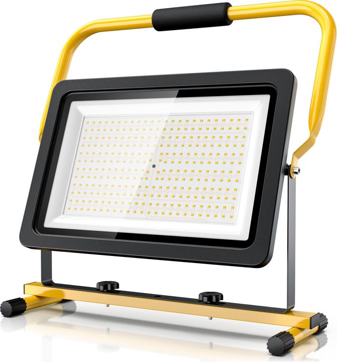 Produktbild Brandson Baustrahler, 200W, LED, Standgestell & Tragegriff, 16000 Lumen, Bauscheinwerfer, 4 m Kabel, IP65 (16000 lm)