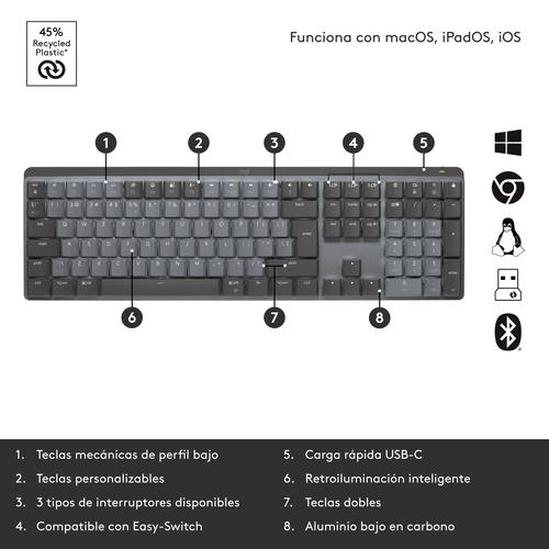 Actual product image Logitech MX Mechanical (Eng. Int., Wireless)