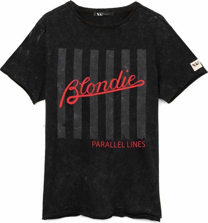 Actual product image Blondie Unisex Adult Parallel Lines T-Shirt (XL)