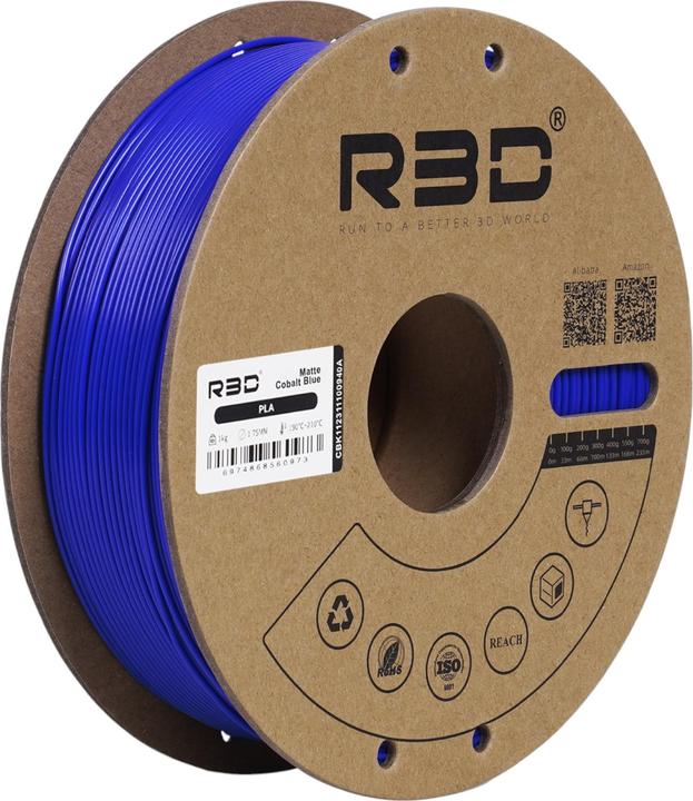 Image du produit R3D ePLA-Matte Kobaltblau Filament 1.75mm 1Kg (PLA, 1.75 mm, 1000 g, Bleu)