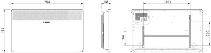 Produktbild Bosch Home Comfort HC400020 Wandkonvektor (2000 W)