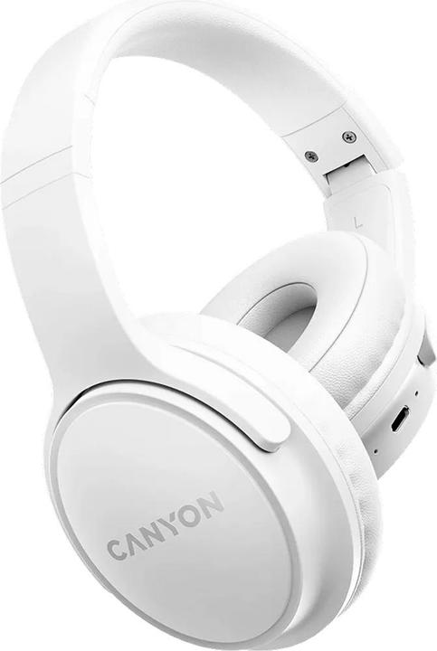 Immagine prodotto Canyon Auricolare Bluetooth OnRiff 4 On-Ear/BT5.3 bianco al dettaglio (50 h, Senza fili)