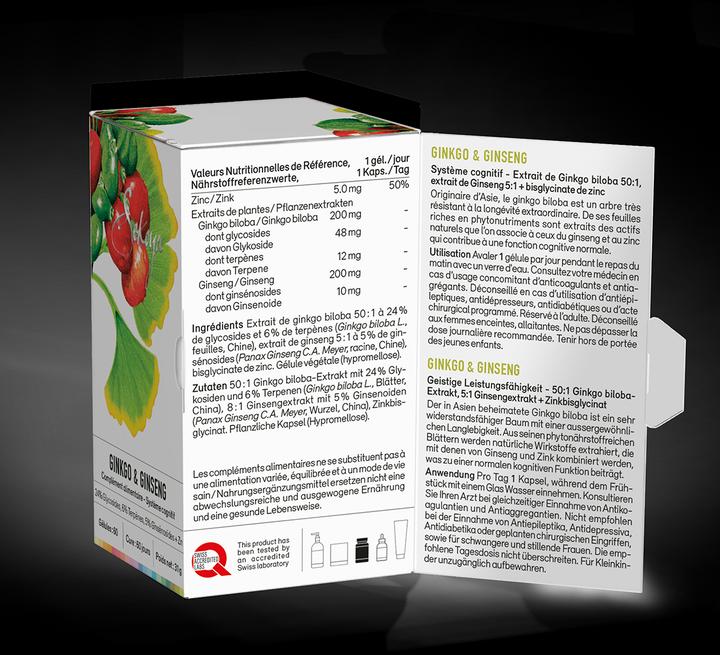 Produktbild Sekoya Ginkgo & Ginseng | Für das Gedächtnis (60 Stück, Kapseln, 31 g)
