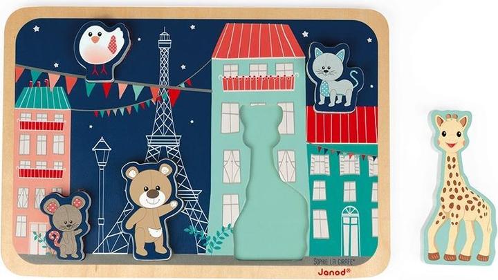 Actual product image Janod Sophie la Giraffe Puzzle Chunky (5 pieces)