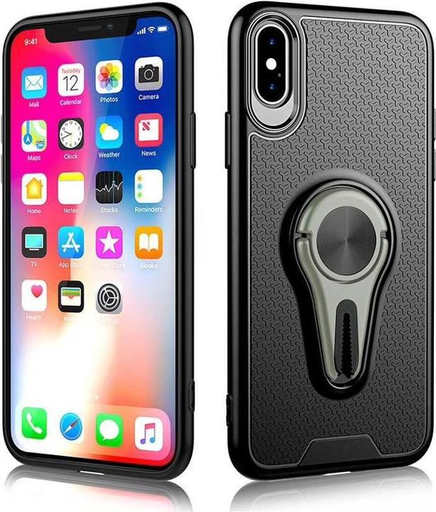 Actual product image cyoo 360 Rotation Air Vent Holder Case - Grey - Apple iPhone X XS -case - - car (Apple iPhone X)