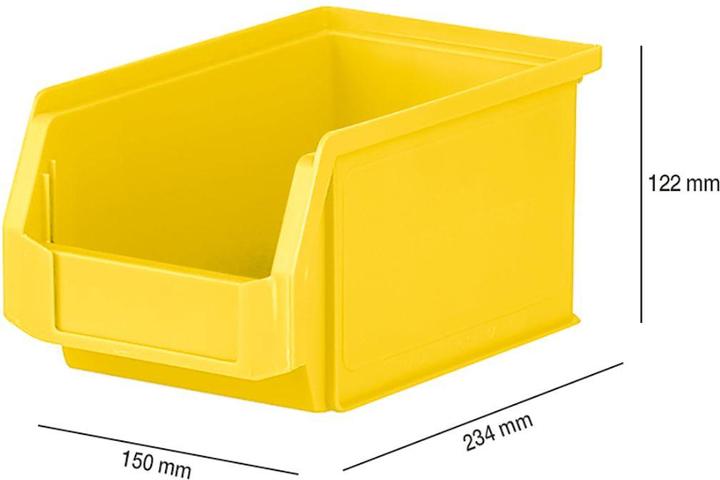 Produktbild Schäfer Shop Sichtlagerkasten SSI Schäfer LF 221, Polypropylen, L 234 x B 150 x H 122 mm, 2,7 l, div. Farben