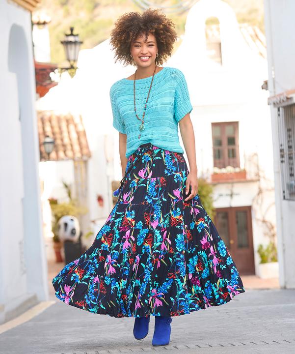 Actual product image Joe Browns Dark Floral Sequin Embellished Skirt (40)