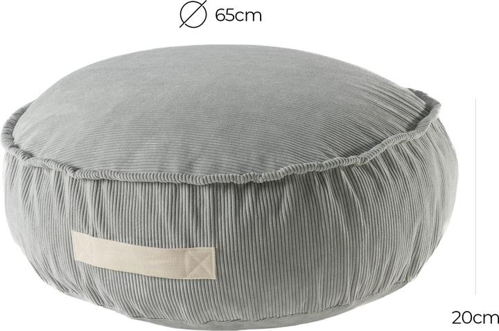 Produktbild Activity Board Sitzsack für Kinder, rund, Kord, grau (Kindersitzgruppe)