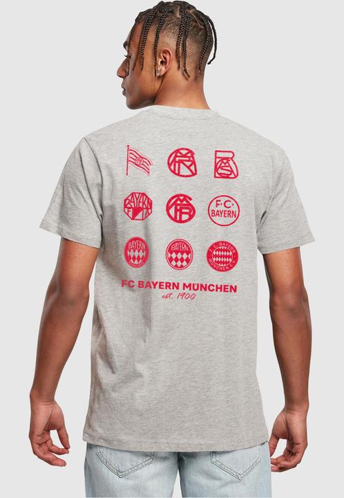 Actual product image FC Bayern München Logo History Red T-Shirt Round Neck - 112157 (XL)
