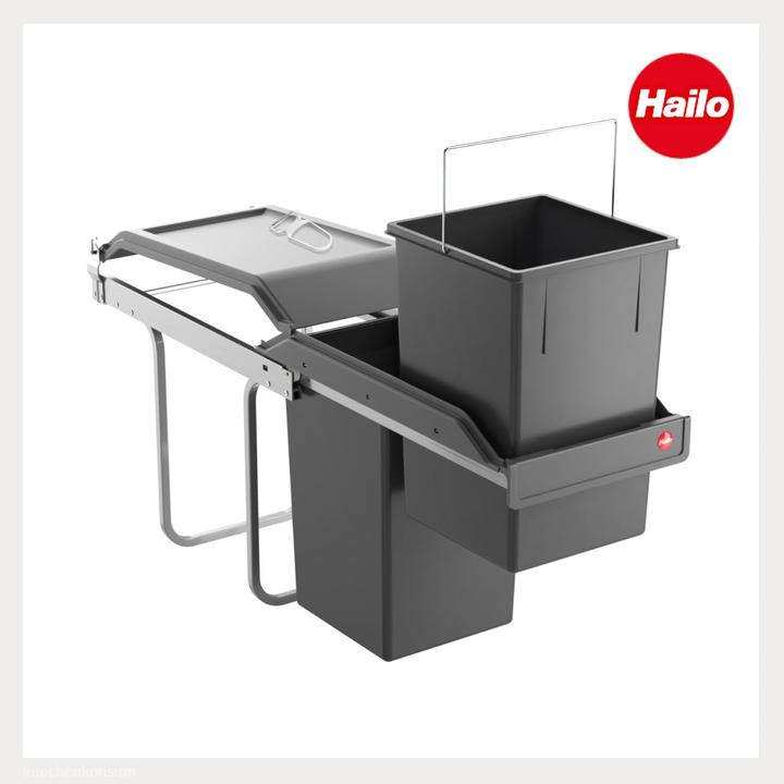 Produktbild Hailo Einbau-Abfallsammler Tandem 2x15L mit Vollauszug, 1947001 (30 l)