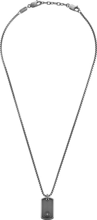 Immagine prodotto S.Oliver Collana da uomo, bussola in acciaio inox (Acciaio inossidabile, 55 cm)