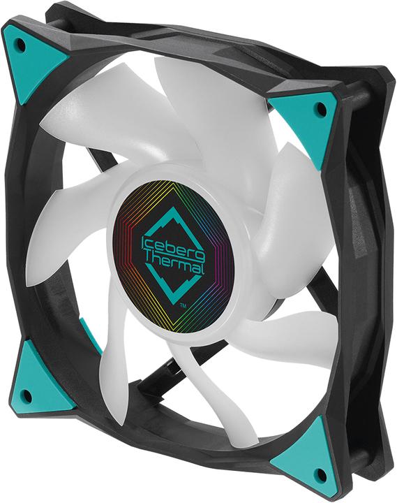 Actual product image Iceberg Thermal IceGALE ARGB computer case fan 12 cm Black 1 piece(s) (120 mm, 1 x)
