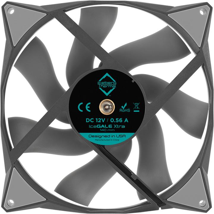 Produktbild Iceberg Thermal IceGALE Xtra Computergehäuse Ventilator 14 cm Grau 1 Stück(e) (140 mm, 1 x)