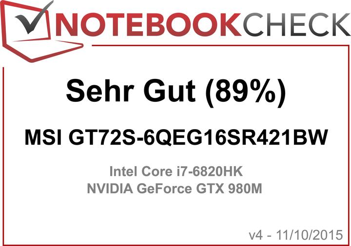 Immagine prodotto MSI GT72S Dominator Pro G (17.30", Intel Core i7-6820HK, 16 GB, 256 GB, CH)
