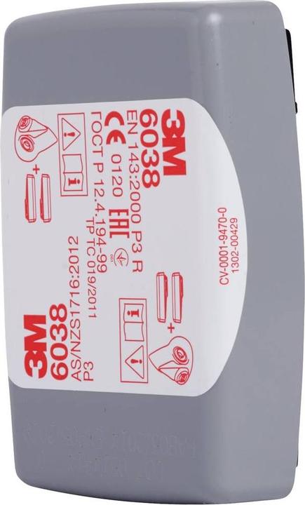 Actual product image 3M Particle filter with activated carbon, P3R 6038 20 pcs. (P3 R, 20 x)