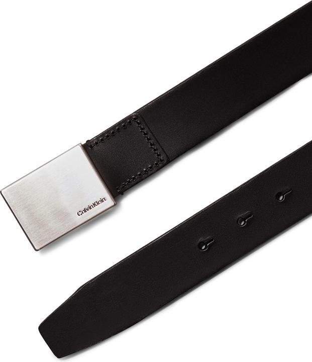 Immagine prodotto Calvin Klein Cintura da uomo con placca formale da 3,5 cm in pelle, nera, 95 cm (95)