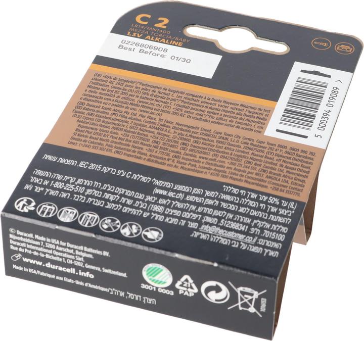Produktbild Duracell Plus (2 Stk., C, 7750 mAh)