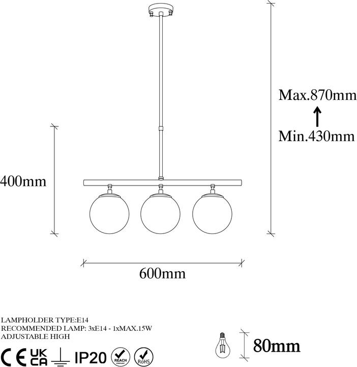 Actual product image Opviq Charles (E14)