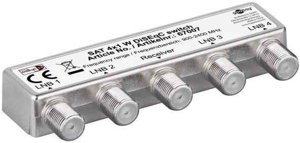 Hapena HADS41 SB Verpackung Antennen Umschalter DiSEqC-Umschalter 4fach (DiSEqC)