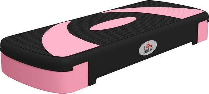 Immagine prodotto Swisshandel24 Stepper aerobico, regolabile in altezza, 80x31x10/15/20cm, fino a 150 kg, nero/rosa/grigio