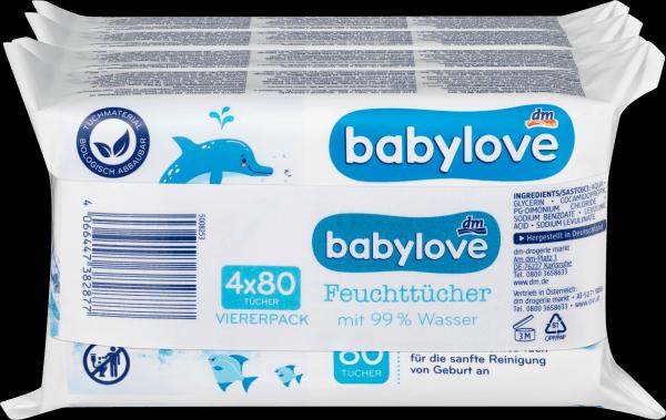 Produktbild dm babylove Feuchttücher (320 Stück)