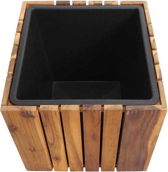 Actual product image Mendler Planter Box HWC-L24, angular 32x32x32cm Outdoor Acacia, brown (32 cm)