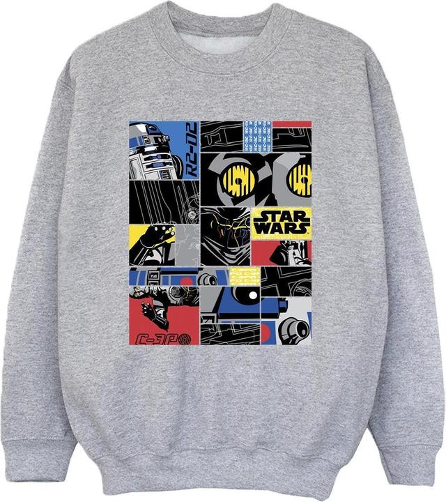 Actual product image Star Wars Boys Droid Montage Sweatshirt (104)