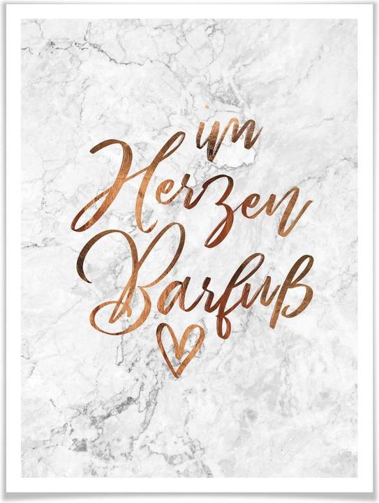 Image du produit Trenddeko Copper Optics - Le coeur aux pieds nus (60 x 80 cm)