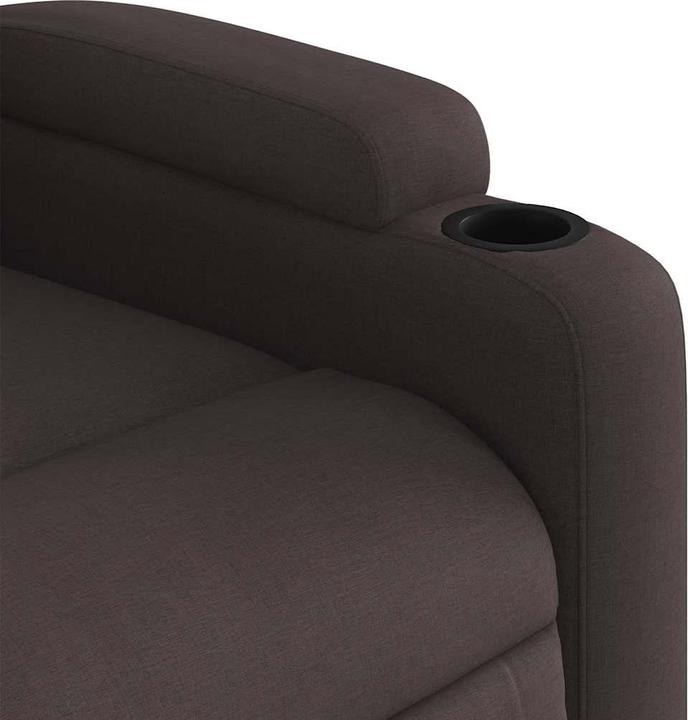 Actual product image VidaXL Massage armchair TV armchair recliner electric dark brown fabric
