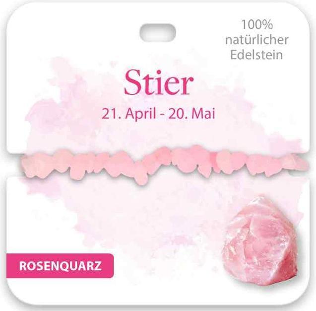 Immagine prodotto BB Klostermannn Armband Edelstein Rosenquarz Stier