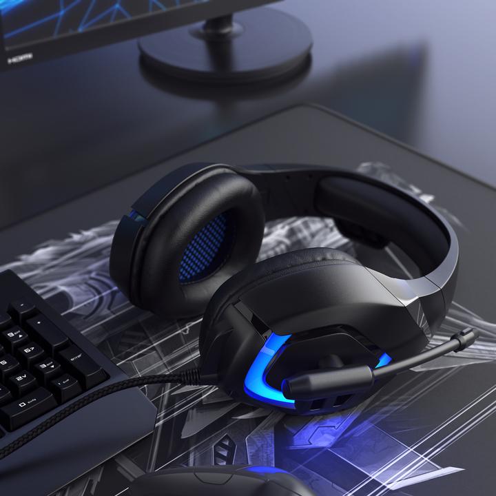 Produktbild CSL Gaming Headset, USB Kopfhörer mit Mikrofon für PC, PS4 / 4 Pro (Kabelgebunden)