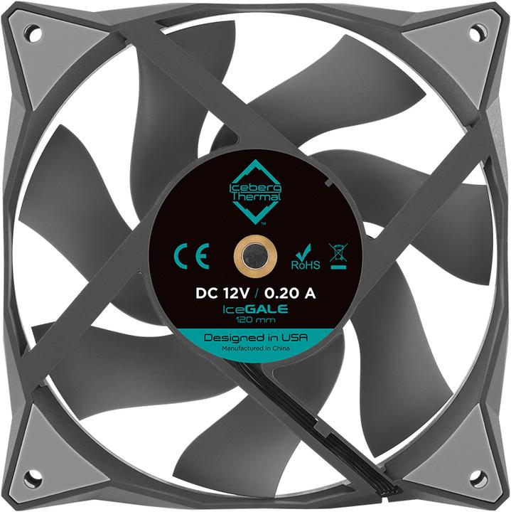 Actual product image Iceberg Thermal IceGALE computer case fan 12 cm gray 1 piece(s) (120 mm, 1 x)