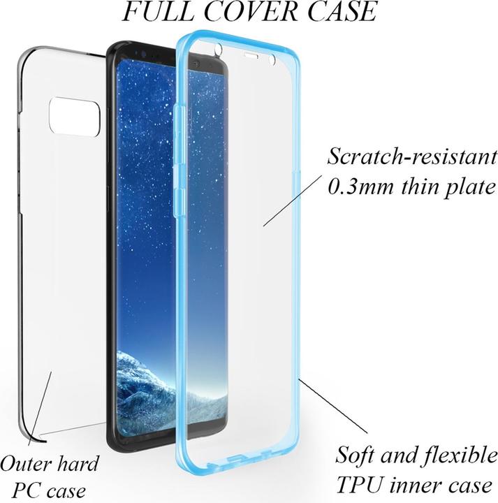 Immagine prodotto Nalia Custodia per cellulare a 360 gradi (Samsung Galaxy S8+)