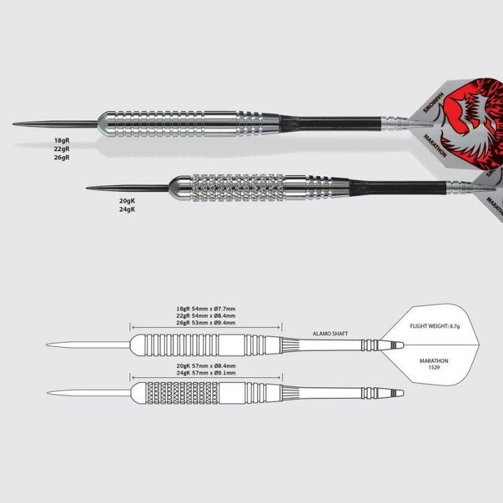 Image du produit Harrows Fléchettes Steeltip Sidabrinis ARROWS 3x18gR (18 g)