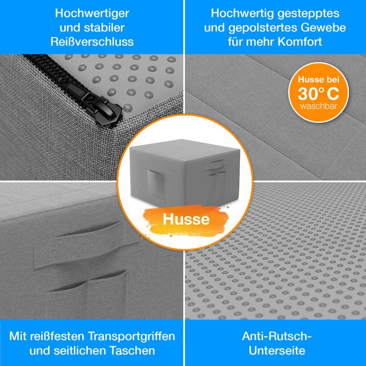 Image du produit Bestschlaf Matelas pliable avec housse et sac de transport (90 x 200 cm, Noyau de mousse)