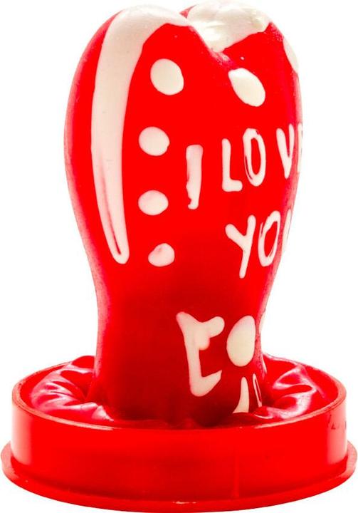 Produktbild Erco Scherzkondom «Herz - I Love You»: Leuchteffekt, romantisches Design, witziges Geschenk (1 Stk.)