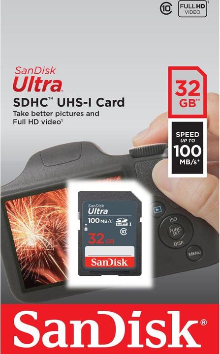 Actual product image SanDisk Ultra (32 GB, SDHC, U1, UHS-I)