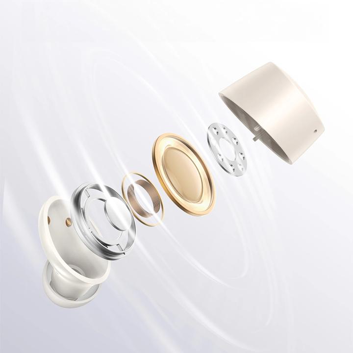 Actual product image Baseus Bowie E18 wireless TWS ENC IPX4 headphones - white (ANC, 25 h, Wireless)