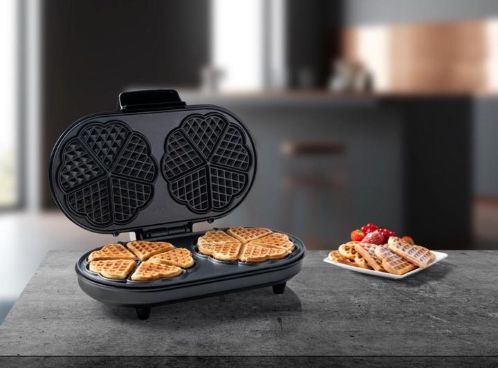Produktbild Bestron Doppel-Waffeleisen für klassische Herzwaffeln